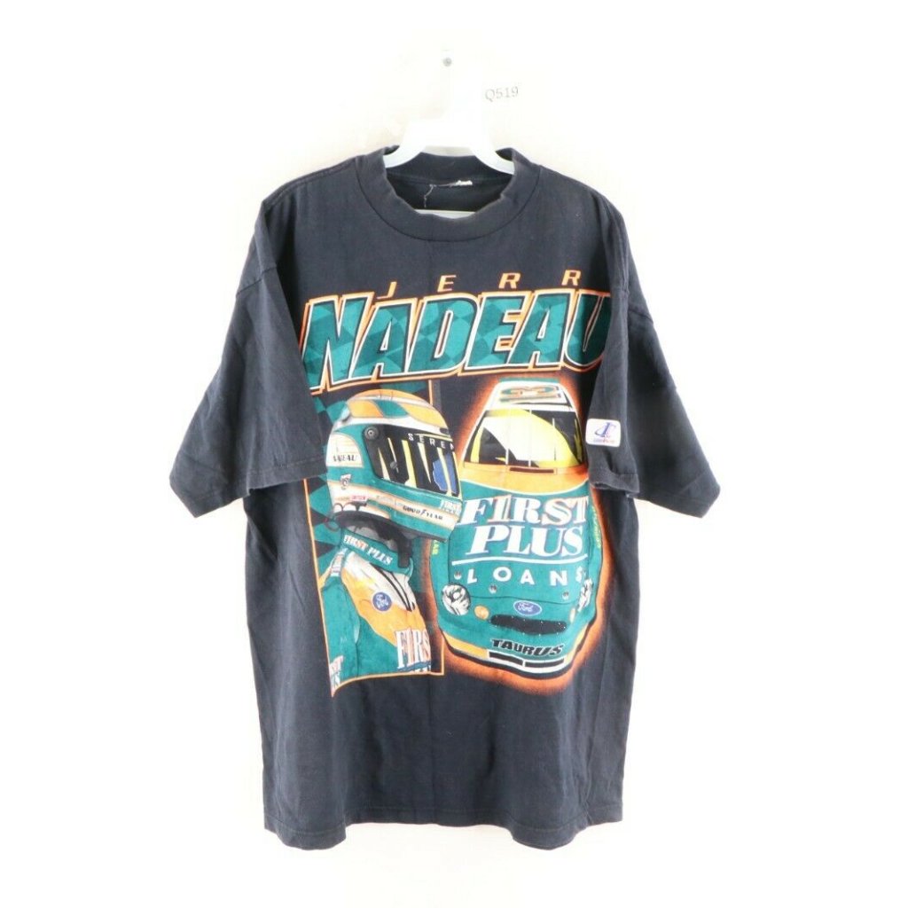 Vintage 90s Nascar Jerry Nadeau Dan Marino Shirt